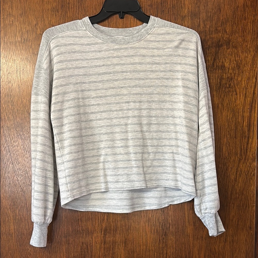 Gray Striped Women's Top